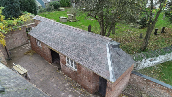 Slate roof at period property in North Wales