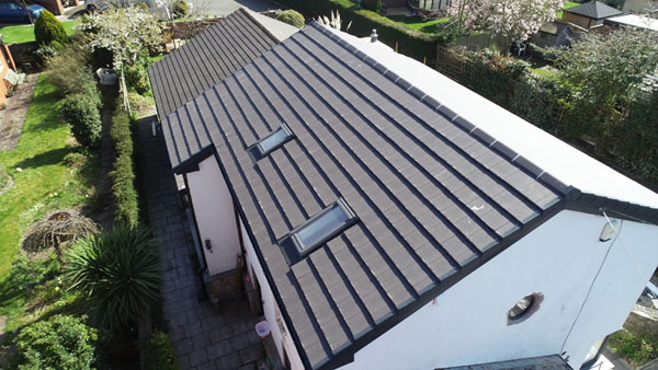 Skylight windows at modern Denbighshire house