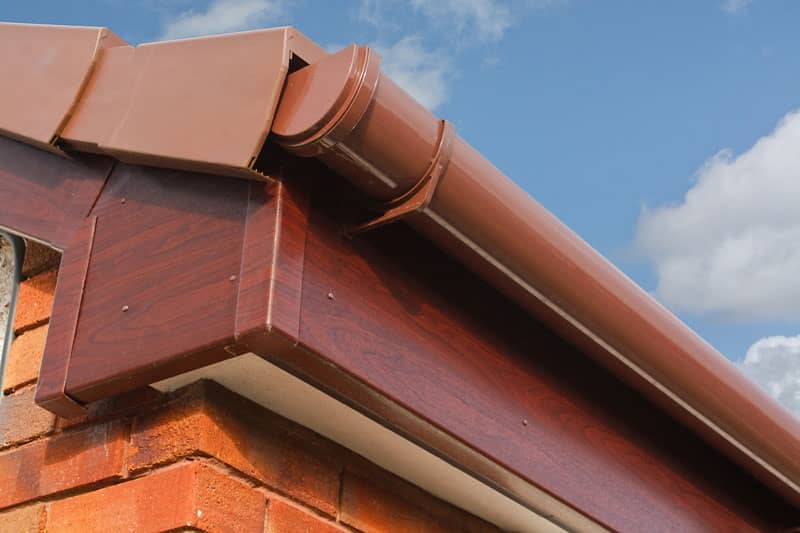 Guttering fascias at North Wales property