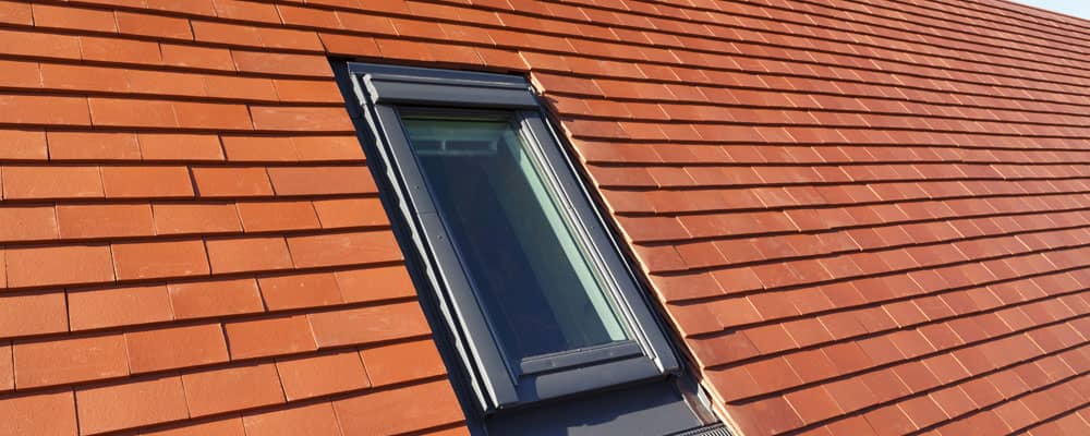 Skylight window in house roof